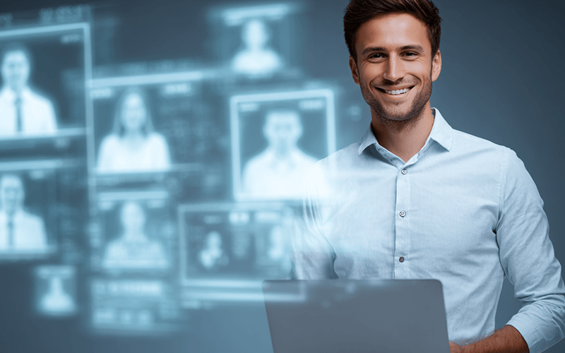 Imagen de profesional sonriendo